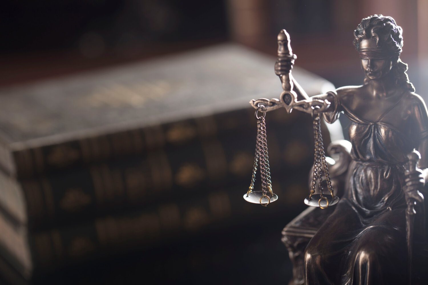 Law concept. Statue Of Justice In Old Court Library. Law concept. Statue Of Justice In Old Court Library.